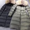 Piumino da donna Parka invernale Designer outwear ciat Moda calda con cappuccio completo con cintura Cappotto in cotone da donna Capispalla grande tasca S62y #