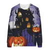 2023New Halloween Autumn/Winter Pumpkin Men's tröja Hip Hop Tide Personlig huva tröja Fashion Pullover för män