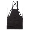 Werk schort canvas gereedschapszakken cross-back riemen verstelbaar voor barbecue houtbewerking voor vrouw man schort duurzaam 27x34 inch tb 201150d