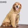 Hondenkleding Oimg Winter Winter Warm Dog Kleding Kaascake Gedrukt Medium Grote honden Hooded Sweater Golden Retriever Labrador Samoyed Hoodies 230823