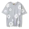 Marque de fleurs blanches T-shirts pour hommes Kapok Designer Vêtements de mode T-shirts de luxe pour hommes T-shirts Kanyes American High Street Denim Tears Kapok Aop Foam Print Hip Hop 2OCU