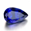 Pierres précieuses en vrac Grand saphir bleu Tanzanite 12,50 ct 12x16 mm Taille poire Sri-Lanka VVS Pierre précieuse pour la fabrication de bijoux Perles