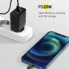 ファーストクイック電話充電器25W PDタイプC EU US AC Home Travel USB C Wall Charger Power Adapter for iPhone