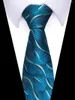 Bow Ties jedwabna marka ciemnoniebieska męska krawat doskonałą jakość 7,5 cm krawat fioletowy hombre prezent na świąteczne świąteczne gravaty