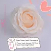 10st Simulering Rose Head Silk Flowers Diy Clothing Hat Presentlåda Dekorativ blommorkonst Rose Wreath Wedding Flower Wall Backdrop