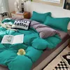 Sängkläder sätter nordiska prinsessor lila sängkläder set flickor pojkar en enda dubbel storlek platta lakan täcke täcke kudde säng sängkläder hem textil 230823