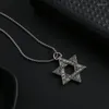 Kedjor Fashionabla europeiska och amerikanska kreativa personlighet Hip-Hop Titanium Steel Necklace Men's Retro Hexagram Pendant