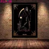 Obrazy Death Devil Sąd miłośnicy karty Tarot Plakat sztuki i wydruku czarownice i magiczny wystrój ściany sztuka płótna malowanie bezframent 230823