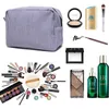 Cosmetische tassen kisten gepersonaliseerde naam seersucker tas reiszak grote make -up organisator ritssluiting tas toilethal voor vrouwen meisjes 230823