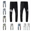 Designer jeans män denim broderi byxor mode hål byxa oss storlek 28-40 hiphop nödställda blixtlåsbyxor för manlig 2022 till262k