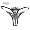 Slips Slipje Parel Hanger Open Thongs Vrouwen Ondergoed Crotchless Borduren G String Tanga Kant Transparant Sexy Lingerie 230824