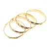 Bangle 4pcs Fashion Dubai Gold Color Эфиопский модный браслет для женщин Африка Арабские украшения