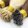 Extensions de cheveux humains Nano Ring REMY, 80 g/paquet, 0.8 g/s, 200 s/lot, couleur blonde, longueur 16 à 26 pouces, Grade 10A