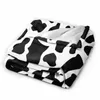 Blankets Cow Print Blanket Fluffy Soft Cozy Warm Plush Flannel Fleece Throw Blankets Bed Sheet Bedspread Sofa for Home Travel R230824