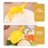 4 Pcs Cake Mould Half Round Rice Spoon Kitchen Gadget Home Hotel Meal Table Hollow Spoons Sushi Serving Plastic Dish Non-stick HKD230810