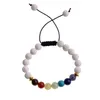 Strand Ashmita 2023 7 Chakra White Volcanic Stone Armband Man Fashion Women Gift For Girl Boy Beautiful Beads