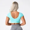 Camisoles Tanks Nvgtn Serene Seamless Bra Womens Workout Crop Tops Breathable Tees Fitness Clothing GYM T-Shirts Padding Athletics Sports Wears 230824