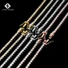 Newest Fine Jewelry 22k White Gold Yellow Gold Rose Gold Vvs Diamond Tennis Necklace Moissanite Tennis Chain