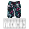 Men's Shorts Roses Print Board Leisure Oversize Beach Floral Abstract Pants