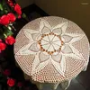 Tischtuch Baumwolle handgefertigte Blume Häkeln Tischdecke Küchenjahr Home Weihnachten Hochzeitsfeier Dekor Dekor