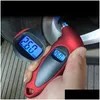 Pressure Gauges Wholesale Digital Tire Gauge Lcd Backlight Car Motorcycle Air Monitor Barometer Tyre Tester Meter Drop Delivery Offi Dhcpo