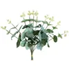 Fiori decorativi ghirlande eucalipto artificiale foglie di seta verde natalizio decorazioni finte decorazioni per la casa decorazioni per la casa fiori di plastica bouquet 230823