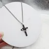 Catene Hipster Men Hip Hop Hop Simple Cross Collana per feste femminili femminile Coppia di gioielli da donna Gioielli all'ingrosso