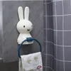 Baby handduk rack barn tecknad kanin handduk rack badrum skrapa gratis perforerad handduk söt handduk stång