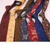 Bow Ties 9CM Retro Chinese Ethnic Style Red Pattern Polyester Silk Blend Tie For Man Important Occasions Necktie Accessory Gift