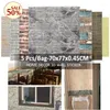 Wall Stickers 5pcs Marble Sticker 3D Brick Thicken 4.5mm SelfAdhesive Waterproof Decor For Home Bedroom TV