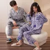 Vêtements de nuit pour femmes Pyjamas en coton Pyjama Costume Automne Hiver Pantalon à manches longues Femmes Cardigan Couple Vêtements de nuit Loungewear