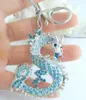 Porte-clés Unique chinois porte-clés pendentif lac bleu strass cristal K02980C14