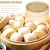 Double Boilers Bun Steamer Cooking Tool Covered Bamboo Steamed Practical Basket Chinese Food Reusable