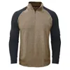 Herenpolo's Lente Herfst Casual poloshirt met lange mouwen Zakelijke mode Opstaande kraag Patchwork Kleurkleding 230823