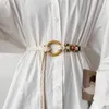 Cintos de tecelagem feita à mão corda de cintura para mulheres, senhoras, cinto com contas boêmias decors de moda feminina por atacado