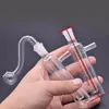 Toptan Mini 9.5cm Cam Su Teçhizat Dab Bong Boru Silikon Hortum ve Yağ Burner Kase Sigara içmek için