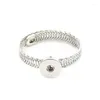 Bangle 10pcs Metal 18mm button bracelet bracelet bracelet size size Rose Gold Silver Culf for DIY Snaps Jewelry