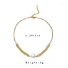 Pendant Necklaces Temperament Fashion Trend Sexy Necklace For Women Golden Ear Of Wheat Clavicle Chains Collar One Piece Pearl Jewelry