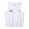 Designer Men Women Sleeveless Vest Summer Ess Tshirt White Black Letter Printing T-shirt Clothing Spray Letter Short Sleeve F0g Mens VAJ4 YKAU