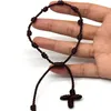 Bangle 12 peças corda de nylon nodado cruzamento rosário religioso pulseiras atacadistas promocionais de pulseras artesanais decenarios jóias 230824