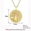 Pendentif Colliers Todorova Laser Gravé UFO Acier inoxydable Alien Collier rond pour femmes hommes bijoux mystiques cadeau unique