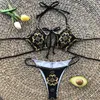 Женские спортивные костюмы Gotoola 2023 Приморские каникулы Travel Sling Tether собрал пустое бикини -треугольник сексуальный пляжный плавание костюм