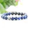 MG0839 8 mm natürliches Lapislazuli-Armband Herren-Felsen-Lavastein-Energie-Armband, handgefertigtes zierliches Edelstein-Armband289c