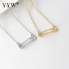 Jewerly Necklace Safety Pin Pendant Necklace oval Chain with lanestone for women2044