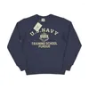 Heren Hoodies Bob Dong Vintage Militaire US Navy Crewneck Printed Amekaji Men Sweatshirts