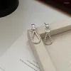 Stud Earrings S925 Sterling Silver Knotted Japan Simple Ins Wind Niche Design Twisted Geometric Sense