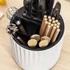 Storage Bottles Kitchen Rotary Knife Rack Cutlery Drain Organizer Multi-functional Spoon Fork Chopstick Holder Household Box