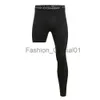 Apparel Men Base Layer Exercise Trousers Compression Running Tight Sport Cropped One Leg Leggings Basketball Yoga Fitness Pants x0824