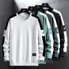 Heren Hoodies Kleding 2023 Leer Sweatshirts Hip Hop Side Striped Men Streetwear Kleding Lange Mouw Shirts Trend