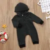 ROMPERS 024M Baby Jungen Kleidung Infant warm warm Langarm Reißverschluss Strampler geborener Jumpsuit Kid Hooded Girl Pullover Outfit 230823